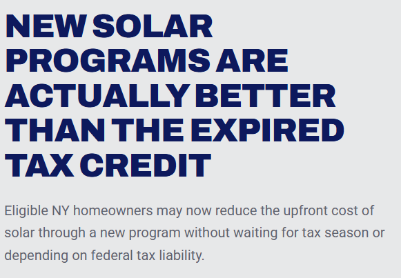 new solar programs are better than tax credit